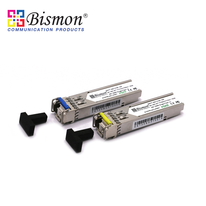 Mini-GBIC-SFP-1-25GB-3-3V-1000Base-LX-SM-80Km-1490-1550nm-wavelength-Pair